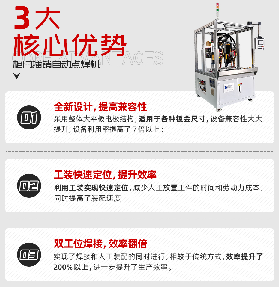 柜門插銷自動點焊機核心優勢